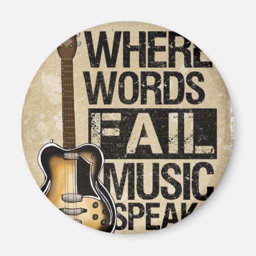 music speaks fridge magnet