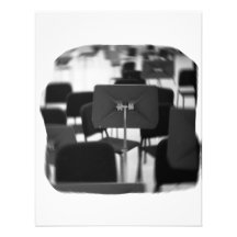 Music Stand in Chairs spin zoom musical design Custom Invitations