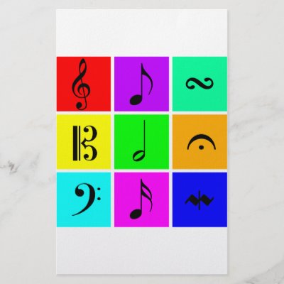 Colored Music Symbols