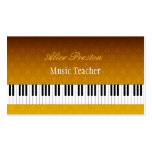 Music Teacher - Elegant Damask Business Card