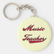 Music Teacher Red Tshirts and Gifts Keychains