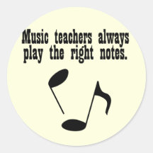 Music Teacher Round Stickers