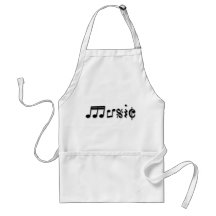 Music Text Design Apron