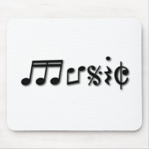 Music Text Design Mousepads
