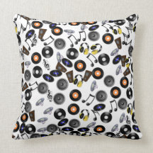 Music Theme Throw Pillow