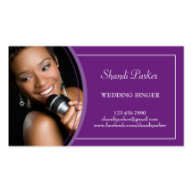 Music Wedding Singer Photo Business Card