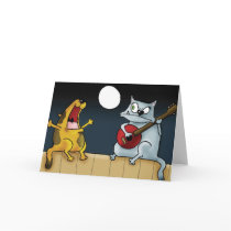 Musical Cat Band Greeting Cards