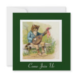 Musical Cat Birthday Party invitations
