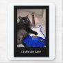 Musical Cat in Black Mousepad