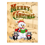 Musical Christmas Greetings Post Cards