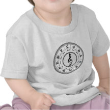 Musical Circle of Fifths Tee Shirts