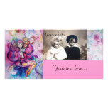 MUSICAL CLOWN pink white blue photo cards