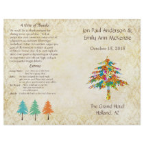 Musical Flower Tree Wedding Program