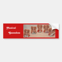 Musical Ganeshas Bumper Sticker