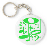 Musical Green Keychain