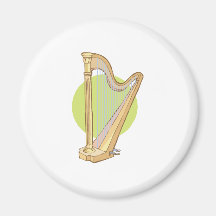 musical harp fridge magnet