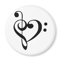 Musical Heart Fridge Magnet