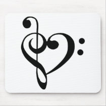 Musical Heart Mouse Pads