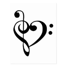 Musical Heart Post Card