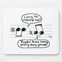 Musical Humour Cartoon Mouse Mats