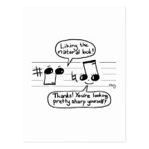Musical Humour Cartoon Postcard