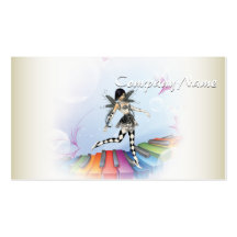 Musical Keyboard Faerie Vignette Business Cards