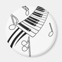 Musical Keys Fridge Magnet