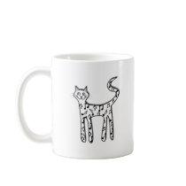 Musical note cat coffee mugs