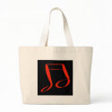 Musical Note Red and Black bags