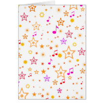 Musical Notes and Stars: Greeting Cards