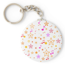 Musical Notes and Stars: Key Chains