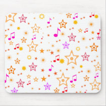 Musical Notes and Stars: Mousemats