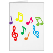 Musical notes card