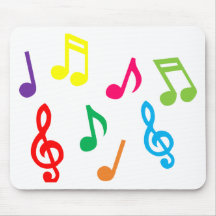 Musical notes mouse pad