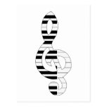 musical notes post card