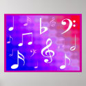 Musical notes posters