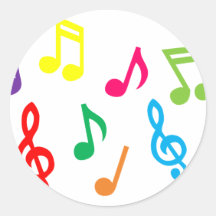 Musical notes stickers