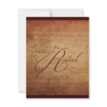 Musical Recital Antique Sheet Music Personalised invitations