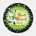Musical Santa Elf Christmas Brunch Invitation Magn Magnet