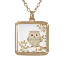 Musical Tree Owl Necklace