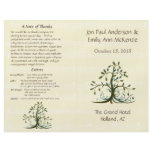 Musical Whimsical Tree Wedding Program flyers