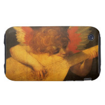 Musician Angel by Rosso Fiorentino, Vintage Art Tough iPhone 3 Covers