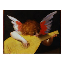 Musician Angel, Rosso Fiorentino Postcard