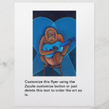 Musician art fun blues guitarist orangutan monkey flyers