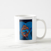 Musician art fun blues guitarist orangutan monkey mug