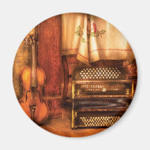 Musician - The Violin and the Accordian Fridge Magnet