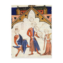 Musicians Playing a Viola and a Tambourine
