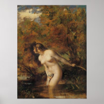 Musidora:  Bather, at the doubtful breeze alarmed Poster