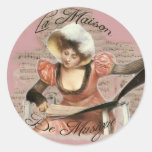 Musique Round Sticker