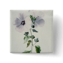 Musk Mallow, 18th century Pinback Button
